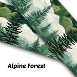 Load image into Gallery viewer, 1&quot; Wide Alpine Forest Printed BioThane® Quick Release Taper Down Collar
