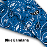 Load image into Gallery viewer, 1&quot; Wide Blue Bandana Printed BioThane® Quick Release Taper Down Collar
