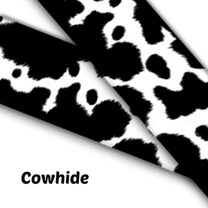 1.5" Wide Cowhide Printed BioThane® Quick Release Taper Down Collar