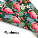 Load image into Gallery viewer, 1&quot; Wide Flamingos Printed BioThane® Quick Release Taper Down Collar
