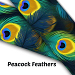 Load image into Gallery viewer, 1.5&quot; Wide Peacock Feathers Printed BioThane® Quick Release Taper Down Collar
