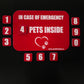 In Case of Emergency Pet Signs