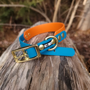 1" Wide Tapered Down Traditional Buckle Biothane Collar - Get Dirty Pet Gear