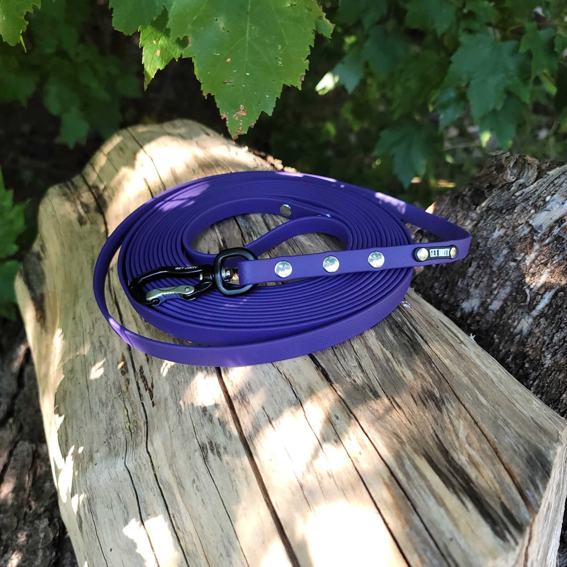 1/2" Wide Adventure Carabiner Biothane Long Line - Get Dirty Pet Gear