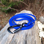 Load image into Gallery viewer, 3/8&quot; Wide Adventure Carabiner Biothane Long Line - Get Dirty Pet Gear
