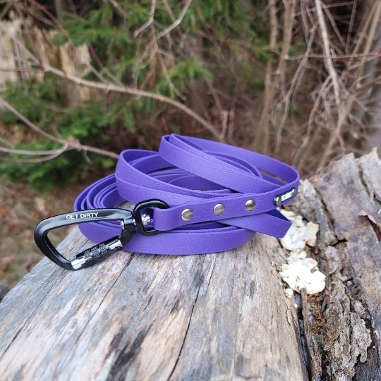 5/8" Wide Adventure Carabiner Biothane Long Line - Get Dirty Pet Gear